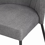 Стул серый с широкой закругленной спинкой Chair Gray Attractive варинант исполнения - 7 | Loft Concept в Воронеже