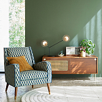 ТВ-тумба из ореха с плетеным декором Eland Wooden Wicker TV Stand варинант исполнения - 4 | Loft Concept в Воронеже