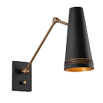 Бра черного цвета с конусным металлическим плафоном Alora варинант исполнения - 1 | Loft Concept в Воронеже