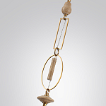 Подвесной светильник со стеклянным плафоном и декоративной вставкой из текстурного камня Tectona  варинант исполнения - 6 | Loft Concept в Воронеже