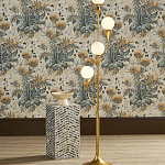 Торшер с золотым каркасом в виде стебля с листьями Inspired by Nature варинант исполнения - 4 | Loft Concept в Воронеже