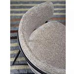 Стул полукруглый с каркасом из металла и мягким сиденьем и спинкой Soft Chenille варинант исполнения - 7 | Loft Concept в Воронеже