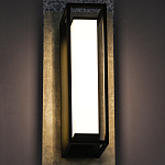 Уличный настенный светильник прямоугольный с чёрной рамкой Geometric Glow варинант исполнения - 2 | Loft Concept в Воронеже