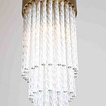 Подвесной светильник с прозрачными стеклянными подвесками и металлическим основанием Nembus варинант исполнения - 3 | Loft Concept в Воронеже