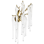 Бра с бронзовыми акцентами и прозрачными стеклянными каплями Droplet Bra варинант исполнения - 1 | Loft Concept в Воронеже