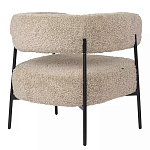 Кресло полукруглое мягкое с буклированной обивкой Armchair with Boucle Upholstery варинант исполнения - 1 | Loft Concept в Воронеже