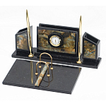 Настольный письменный набор из камня офиокальцит и змеевик Successful Leader варинант исполнения - 2 | Loft Concept в Воронеже