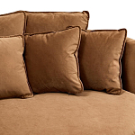 Кушетка круглая с обивкой из велюра коричневая Milky Brown Chair варинант исполнения - 6 | Loft Concept в Воронеже