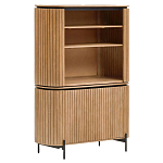 Буфет высокий из дерева манго и металла с открытыми полками и 2-мя дверцами Toinette варинант исполнения - 1 | Loft Concept в Воронеже