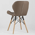 Стул с коричневым сиденьем из экокожи JEROEN варинант исполнения - 5 | Loft Concept в Воронеже