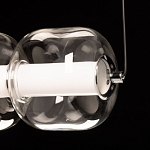 Люстра линейная с 6-ю прозрачными стеклянными плафонами округлой формы HANDLE GRAPE варинант исполнения - 10 | Loft Concept в Воронеже