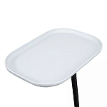 Столик приставной с прямоугольной серой столешницей Steel Stable Table варинант исполнения - 4 | Loft Concept в Воронеже