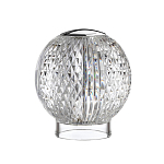 Настольная лампа с прозрачным шарообразным плафоном на цилиндрической подставке Crystal Globule варинант исполнения - 5 | Loft Concept в Воронеже