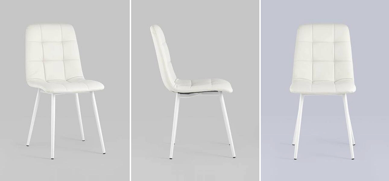 Стул NANCY S Chair Белая Экокожа Стул NANCY S Chair Белая Экокожа - Loft-Concept в Воронеже