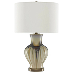 Настольная лампа фарфоровая с тканевым абажуром Caramel  варинант исполнения - 2 | Loft Concept в Воронеже