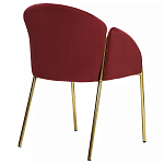 Стул бордовый на золотистых ножках Burgundy Chair варинант исполнения - 3 | Loft Concept в Воронеже