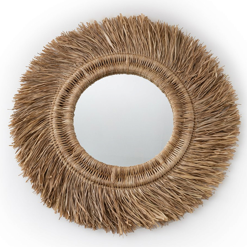 Зеркало из ротанга и сизаля WICKER MIRROR 100 Коричневый в Воронеже | Loft Concept 