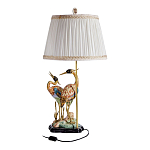 Настольная лампа с абажуром и основанием в виде двух цапель Porcelain Heron Lamp варинант исполнения - 2 | Loft Concept в Воронеже