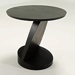 Дизайнерский журнальный столик чёрный с круглой столешницей Arycy варинант исполнения - 8 | Loft Concept в Воронеже