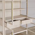 Витрина Primo со стеклянными фасадами и буфетом шпон Светлый дуб варинант исполнения - 7 | Loft Concept в Воронеже