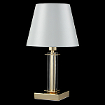 Настольная лампа с белым тканевым абажуром в форме конуса Laurent варинант исполнения - 8 | Loft Concept в Воронеже