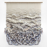 Дизайнерское современное текстильное панно Жемчуг варинант исполнения - 2 | Loft Concept в Воронеже