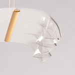 Люстра линейная с 3-мя белыми волнистыми плафонами Wave Line варинант исполнения - 10 | Loft Concept в Воронеже