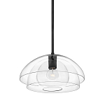 Подвесной светильник с прозрачным двойным стеклянным плафоном в форме купола и внутренней сферой Hinkley варинант исполнения - 1 | Loft Concept в Воронеже