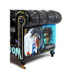 Кресло "Баския и Уорхол" Basquiat Warhol graffiti chair натуральная кожа варинант исполнения - 3 | Loft Concept в Воронеже
