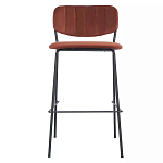 Стул барный с широкой полукруглой спинкой Chair Smooth Shapes варинант исполнения - 1 | Loft Concept в Воронеже