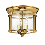 Потолочный светильник в форме фонаря с прозрачным цилиндрическим плафоном и тремя лампами в форме свечей Hinkley варинант исполнения - 5 | Loft Concept в Воронеже