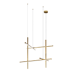 Люстра с 6-ю  пересекающимися цилиндрическими плафонами на тонких тросах Trumpet tube варинант исполнения - 6 | Loft Concept в Воронеже