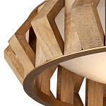 Люстра круглая из толстых деревянных реек Wooden Slats варинант исполнения - 1 | Loft Concept в Воронеже