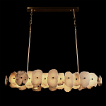 Подвесной светильник с фигурными элементами из белого алебастра Cryptocrystalline Stone варинант исполнения - 4 | Loft Concept в Воронеже