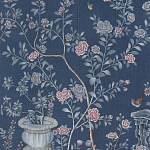 Обои ручная роспись Houghton Dark Blue варинант исполнения - 4 | Loft Concept в Воронеже