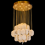 Люстра с овальными подвесками из натурального камня Spatial Composition варинант исполнения - 1 | Loft Concept в Воронеже