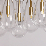 Люстра с 7-ю прозрачными плафонами из стекла в форме капли Lucid Rain  варинант исполнения - 8 | Loft Concept в Воронеже