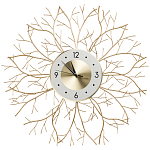 Часы настенные из металла золотые с белым циферблатом Current Time варинант исполнения - 1 | Loft Concept в Воронеже