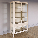 Витрина Primo со стеклянными фасадами и 2 ящиками Светлый дуб варинант исполнения - 2 | Loft Concept в Воронеже