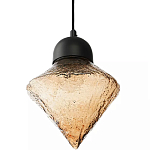 Подвесной светильник с янтарным рельефным плафоном Lamp with Frozen Glass Effect варинант исполнения - 2 | Loft Concept в Воронеже