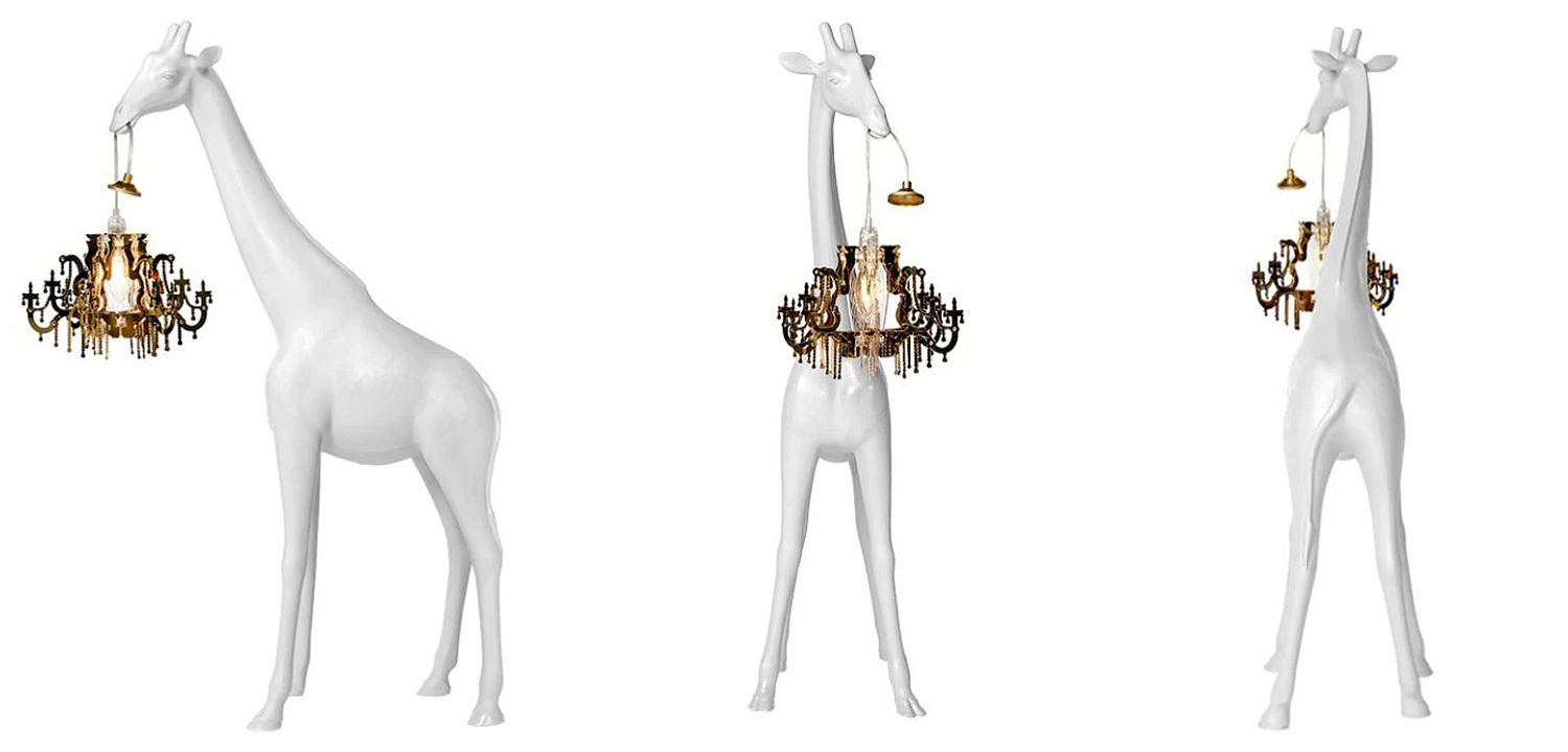 Настольная лампа белый жираф White Giraffe Table Lamp Настольная лампа белый жираф White Giraffe Table Lamp - Loft-Concept в Воронеже