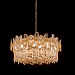 Люстра круглая с декоративными элементами в виде крупных хрустальных цветов Palace Gardens варинант исполнения - 3 | Loft Concept в Воронеже