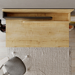 Стол письменный с выдвижным ящиком цвета древесины LEILA WORKING TABLE OAK ANTHRACITE варинант исполнения - 7 | Loft Concept в Воронеже