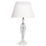 Настольная лампа хрустальная с белым абажуром Diamond Facets варинант исполнения - 1 | Loft Concept в Воронеже