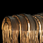 Люстра подвесная с металлическими цепочками и изогнутыми металлическими дугами 72 см Atlantis Chain варинант исполнения - 10 | Loft Concept в Воронеже