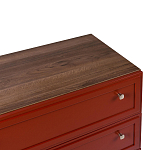 Комод красный из массива бука с 3-мя ящиками Wenge Light варинант исполнения - 4 | Loft Concept в Воронеже