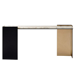 Консоль прямоугольная с основанием чёрного и золотого цвета Wrap варинант исполнения - 1 | Loft Concept в Воронеже