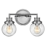 Бра для ванных комнат с прозрачным шарообразным плафоном из стекла с пузырьками на круглом основании Hinkley варинант исполнения - 16 | Loft Concept в Воронеже