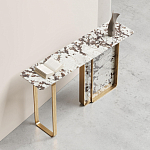 Консоль с прямоугольной мраморной столешницей Vivian Console варинант исполнения - 2 | Loft Concept в Воронеже