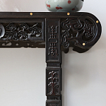 Черная резная консоль в Китайском стиле из массива Black Dragon Console варинант исполнения - 1 | Loft Concept в Воронеже